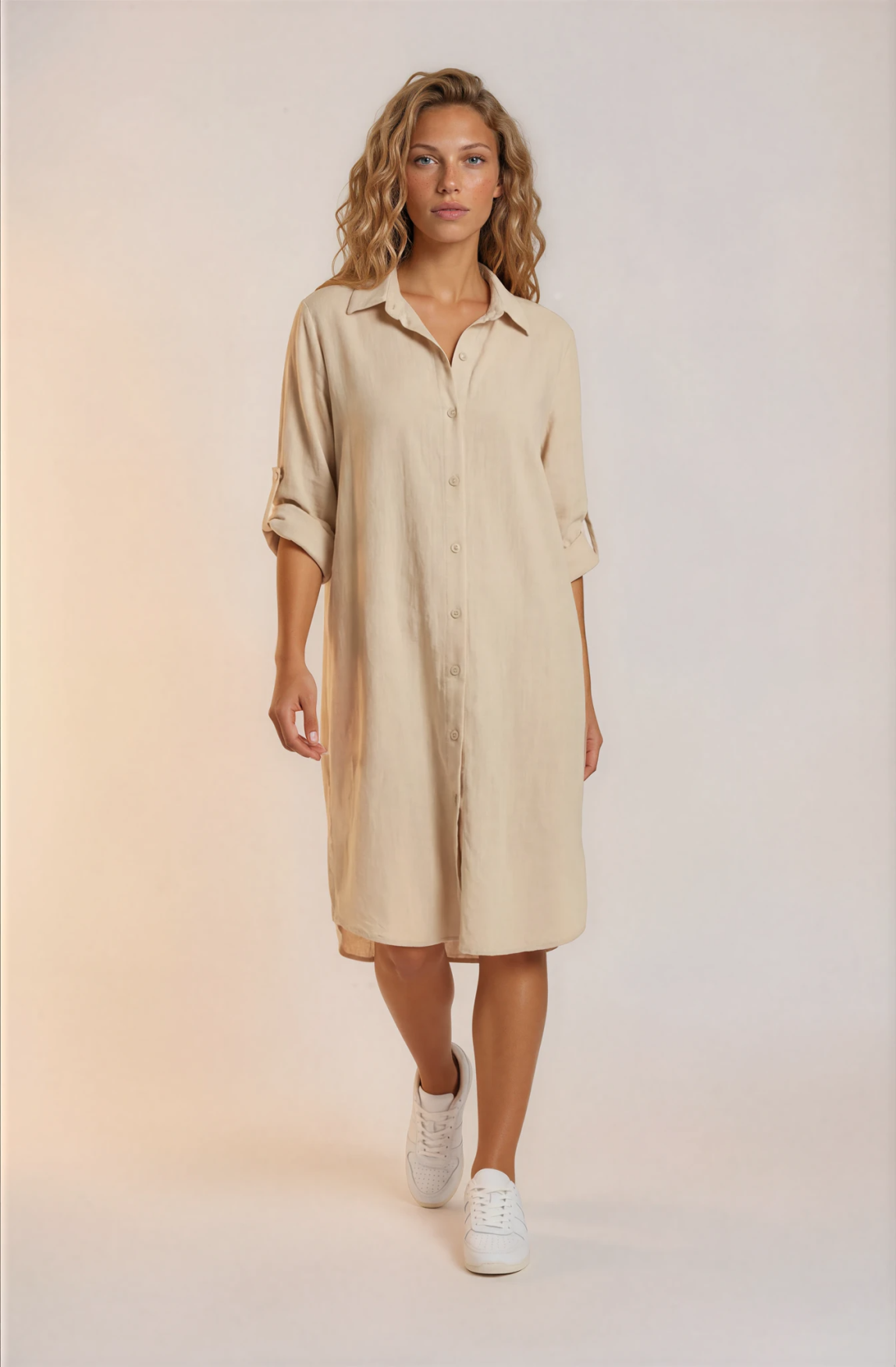 Fos Amsterdam jurk Lina Uni Beige